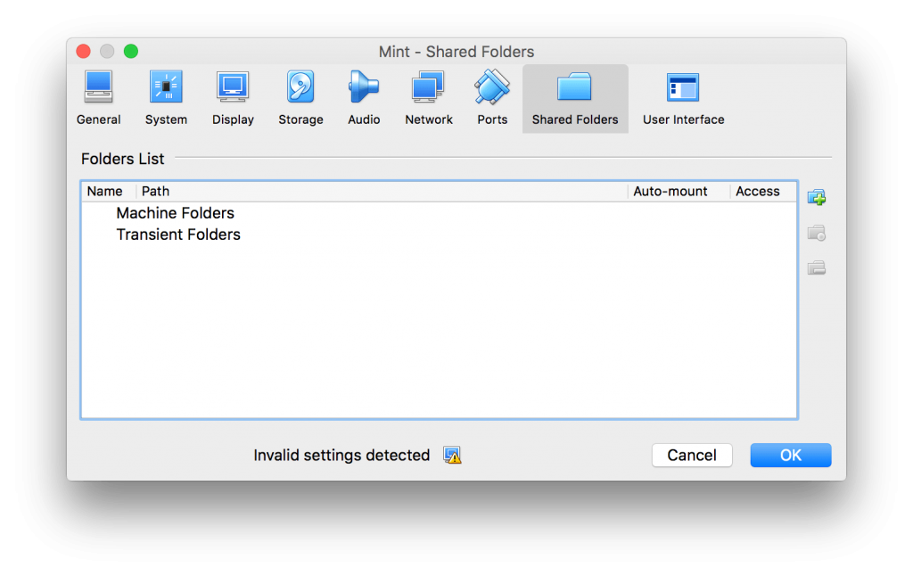Shared Folders - VirtualBox add folder