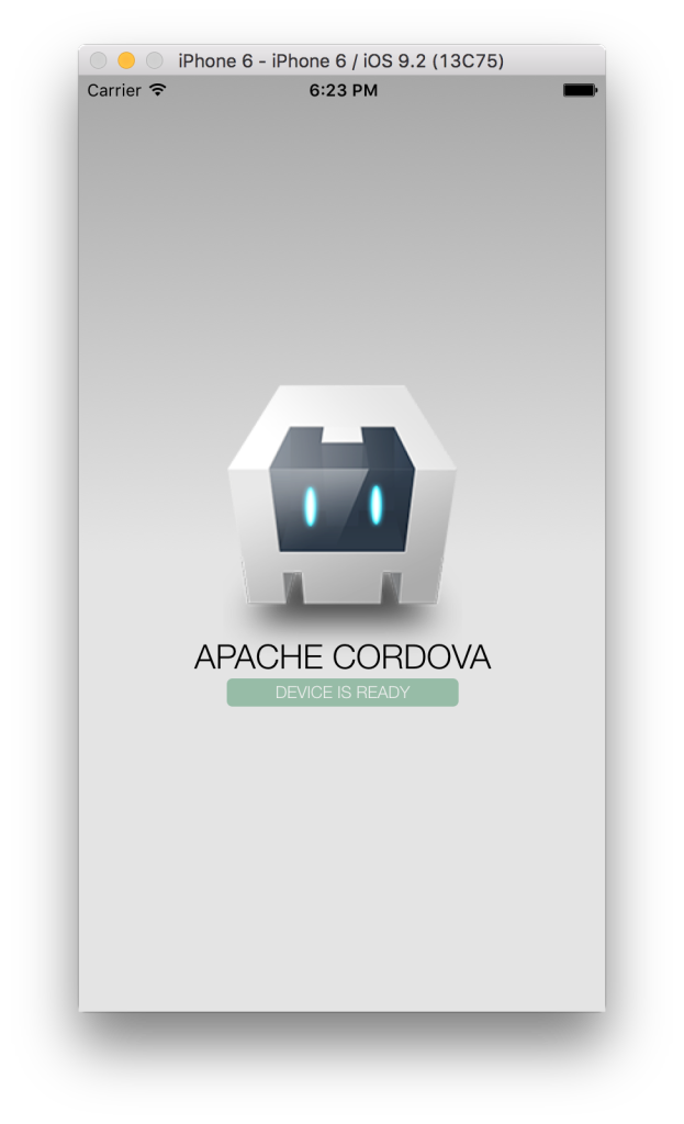 Setup an apache cordova project - first run