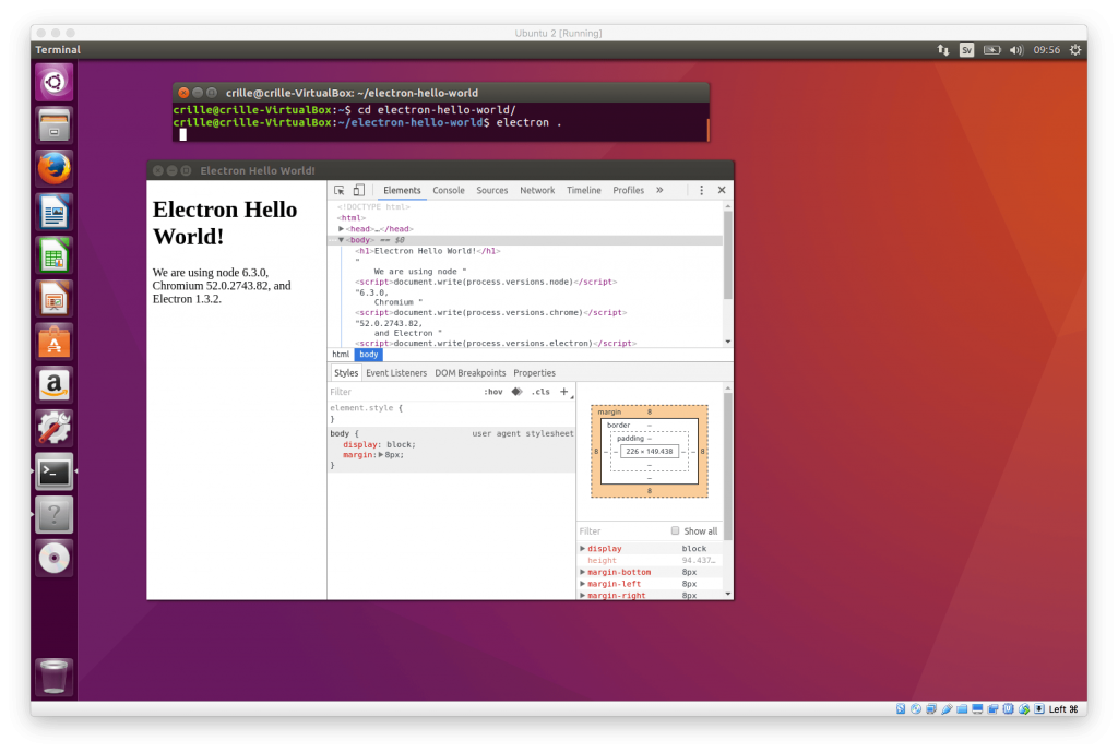 Electron app - ubuntu