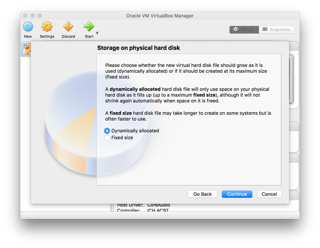 Storage on physical hard disk - VirtualBox